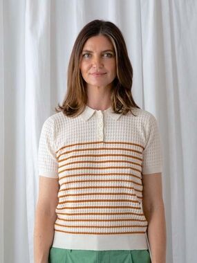 Demylee Nastia Top Knit Polo Top Small